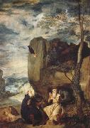 Diego Velazquez Saint Antoine abbe et Saint Paul ermite (df02) oil painting on canvas